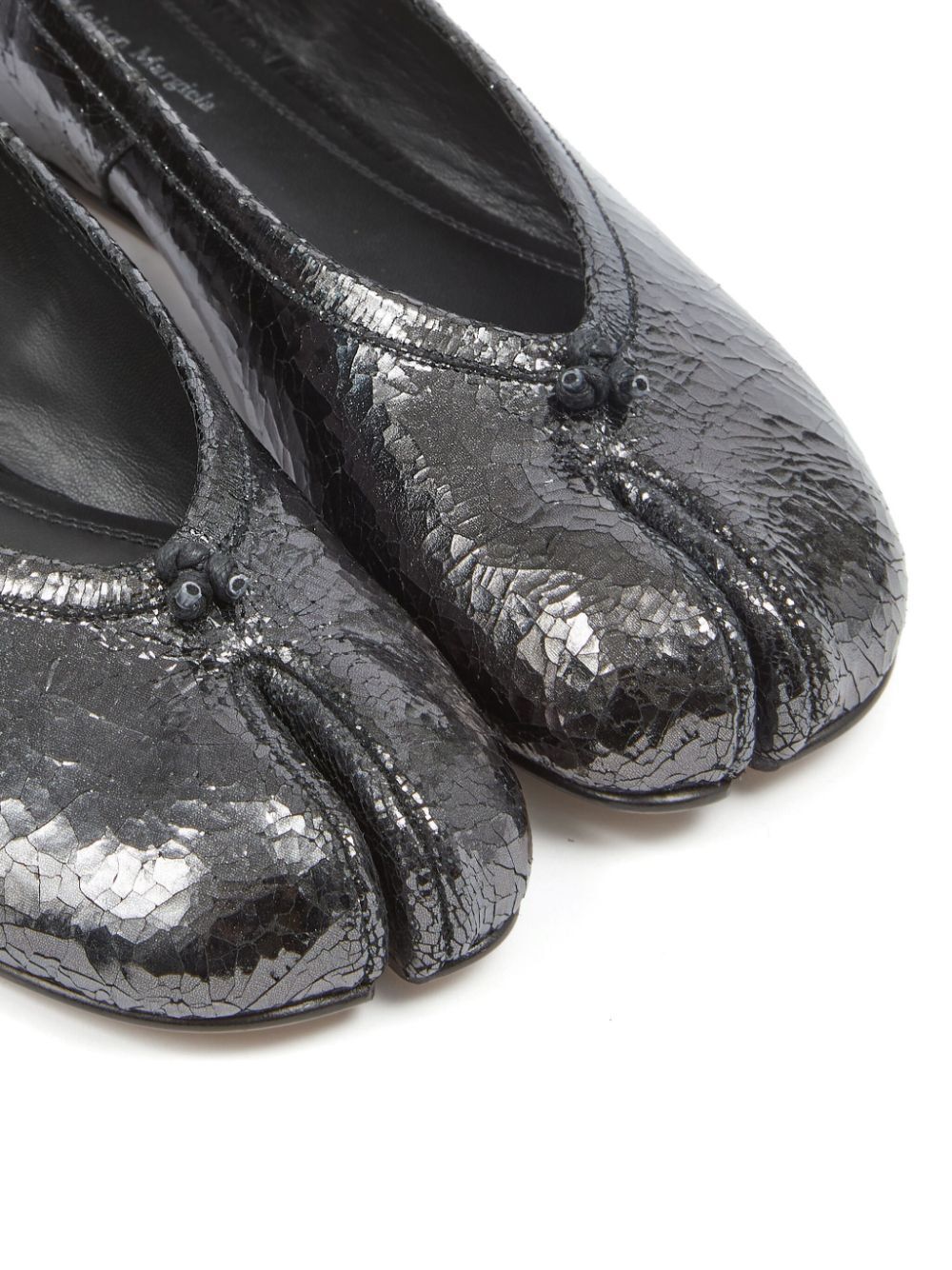 MAISON MARGIELA Metallic Leather Ballerina Flats