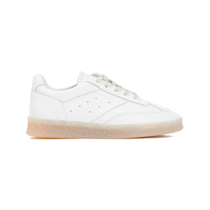 MM6 MAISON MARGIELA Contemporary White Calf Leather Sneakers