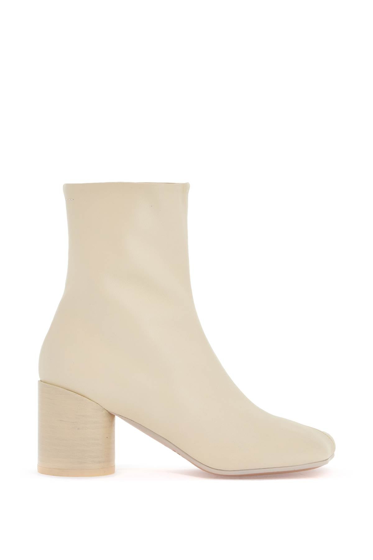 MM6 MAISON MARGIELA Shaped Toe Leather Ankle Boots