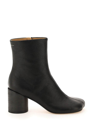 MM6 MAISON MARGIELA Anatomic 75 Black Leather Ankle Boots