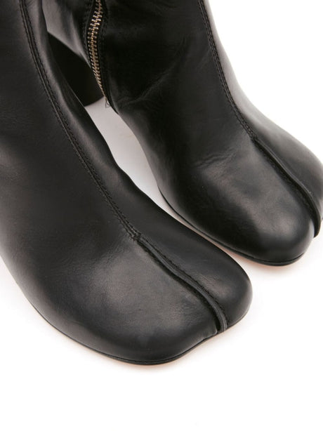 MM6 MAISON MARGIELA Knee-High Leather Boots with Tabi Toe