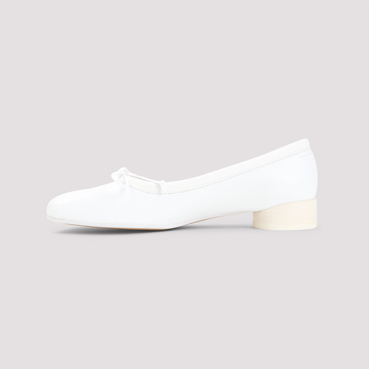 MM6 MAISON MARGIELA Anatomic Leather Ballet Flats with Cylindrical Heel