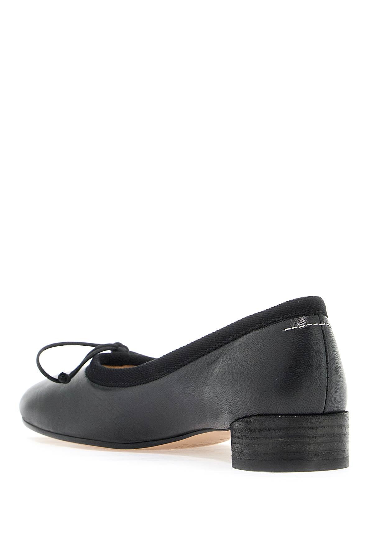 MM6 MAISON MARGIELA Anatomic Leather Ballet Flats with Cylindrical Heel