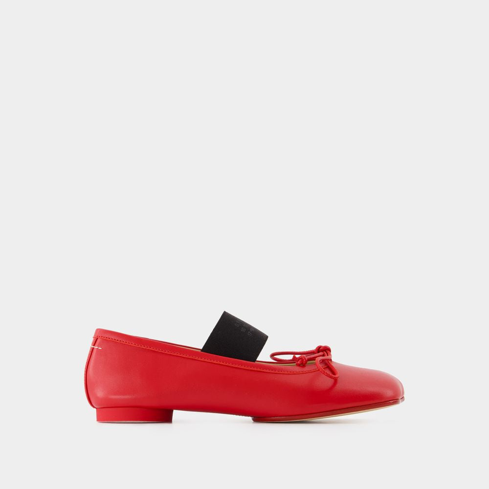 MM6 MAISON MARGIELA Mini Red Ballet Sandals for Women