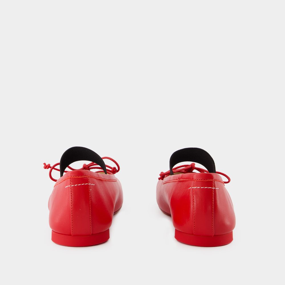 MM6 MAISON MARGIELA Mini Red Ballet Sandals for Women