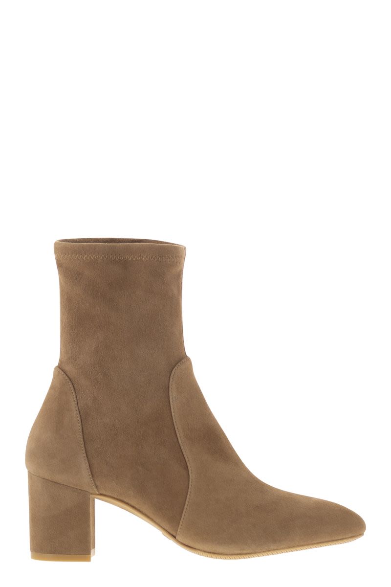 STUART WEITZMAN Yuliana 60 Suede Leather Stretch Ankle Boot