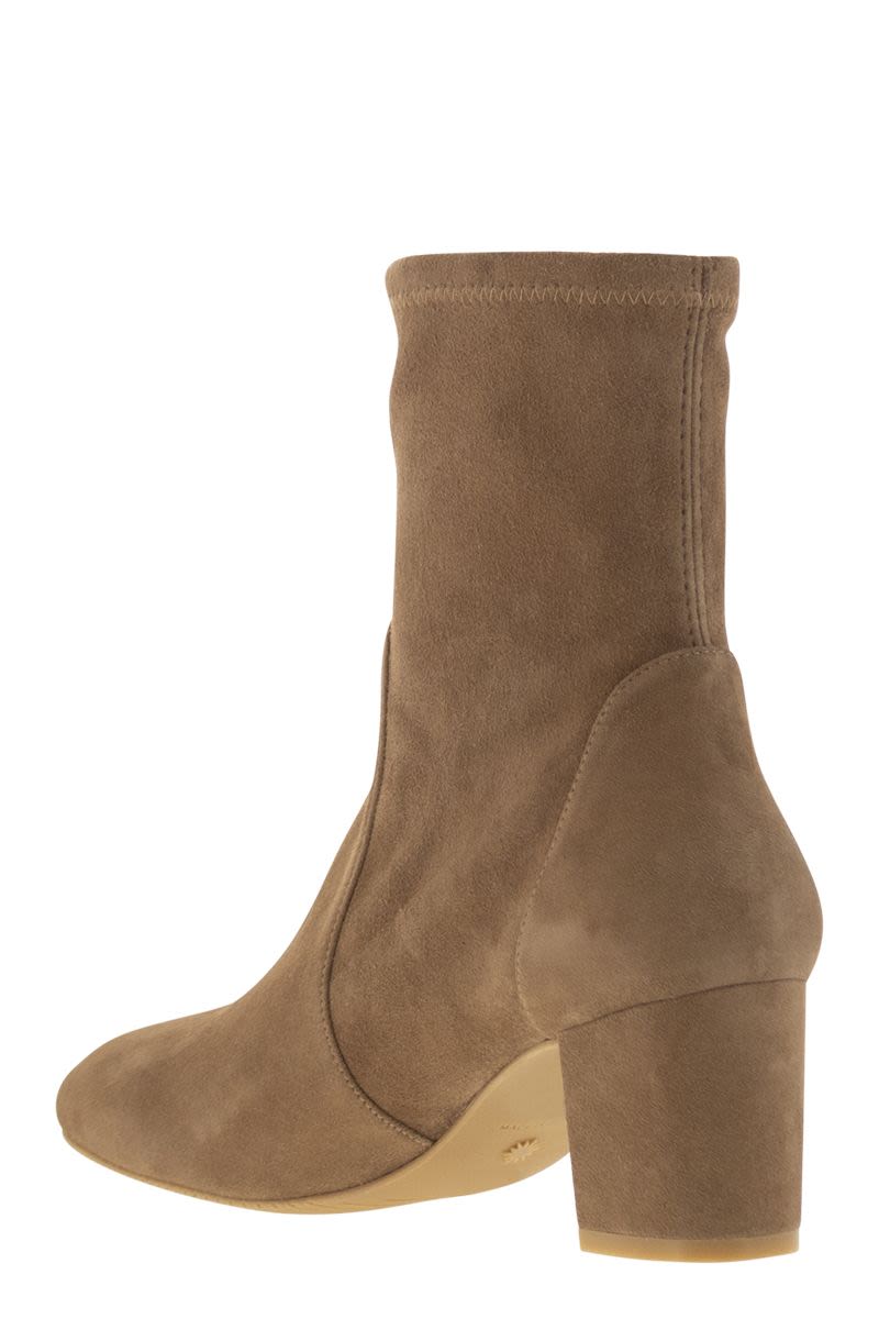 STUART WEITZMAN Yuliana 60 Suede Leather Stretch Ankle Boot