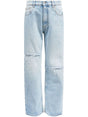 MM6 MAISON MARGIELA High-Waisted Distressed Denim Jeans