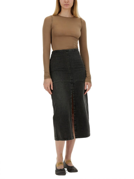 MM6 MAISON MARGIELA Long Denim Skirt - Women's Fashion Size 40