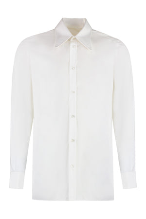 MAISON MARGIELA Men's White Cotton Shirt for FW23 Collection