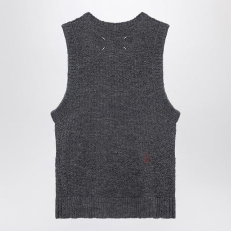 MAISON MARGIELA Grey Sleeveless Knit Top