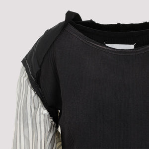 MAISON MARGIELA Essential Black Cotton Tee for Women