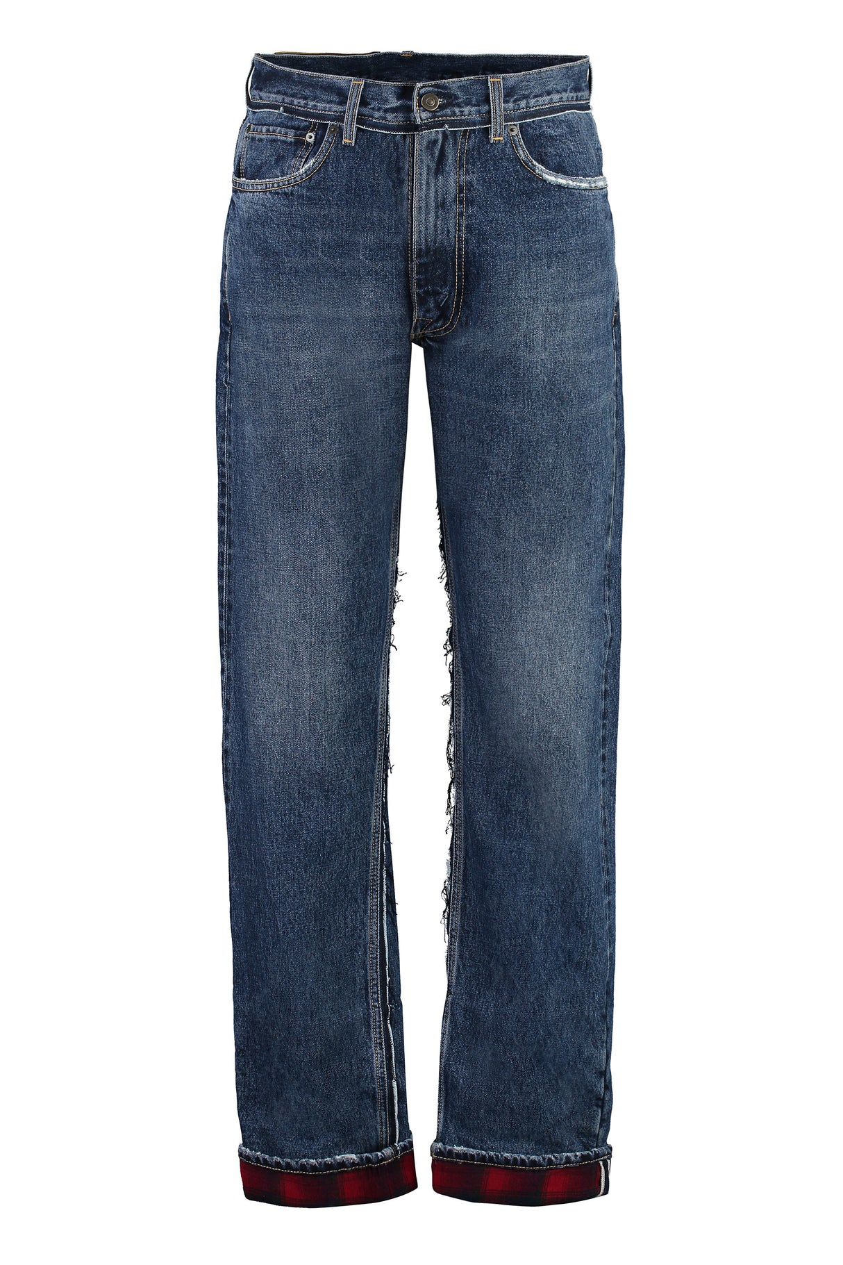 MAISON MARGIELA Men's Distressed 5-Pocket Straight-Leg Jeans for FW23
