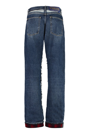 MAISON MARGIELA Men's Distressed 5-Pocket Straight-Leg Jeans for FW23