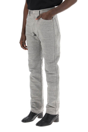 MAISON MARGIELA Men's Grey Cotton 5 Pocket Pants for SS24 Collection