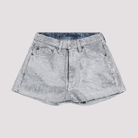 MAISON MARGIELA Shimmering Metallic Shorts for Women - FW23