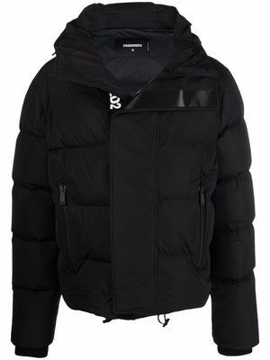 DSQUARED2 Urban Black Puffer Jacket with Hood