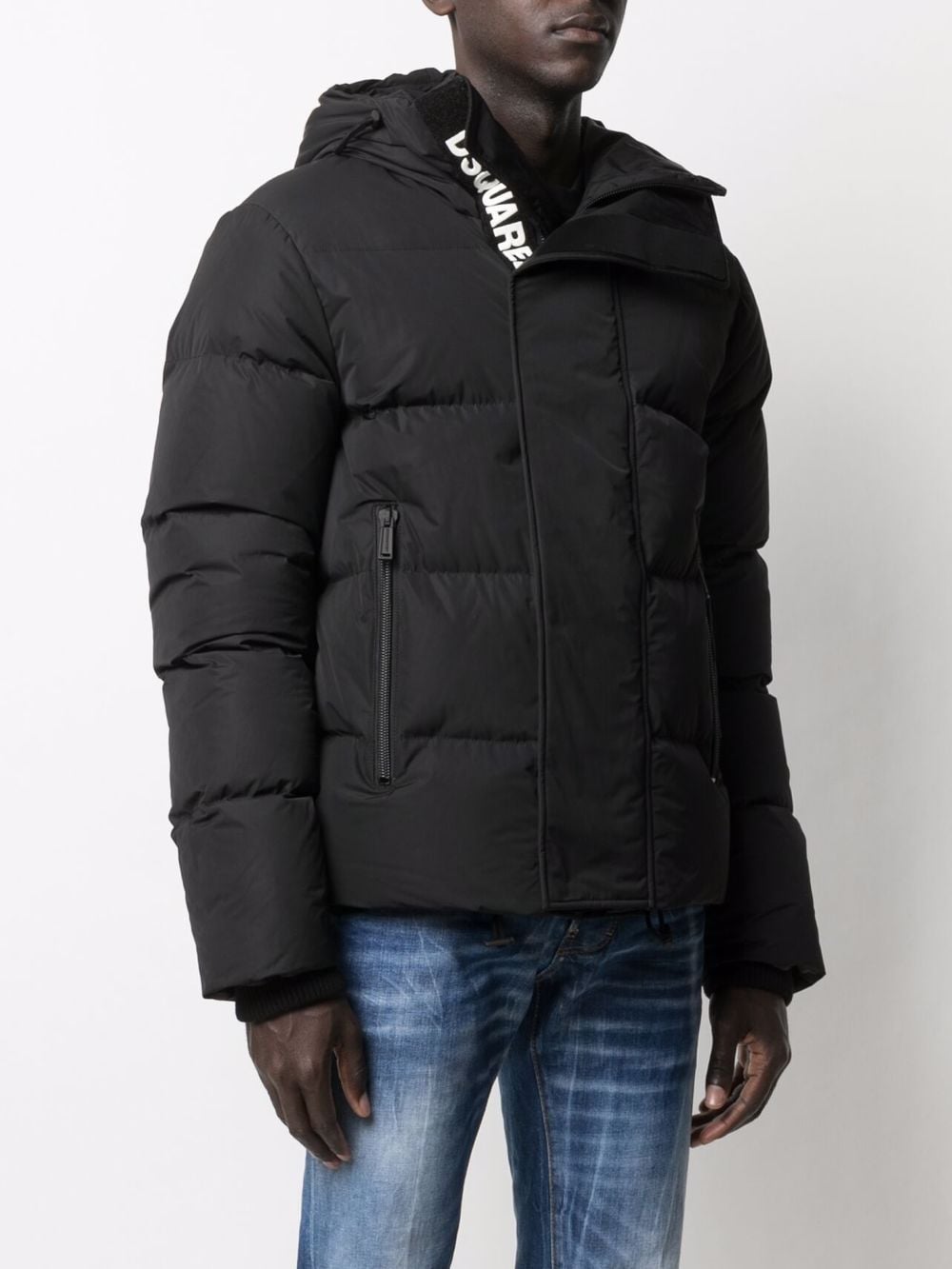 DSQUARED2 Urban Black Puffer Jacket with Hood