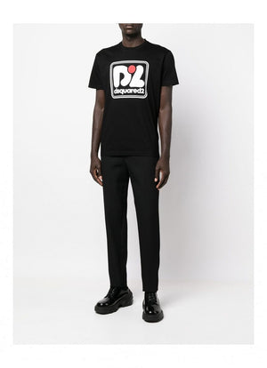 Classic Black T-Shirt for Men - DSQUARED2 FW23 Collection