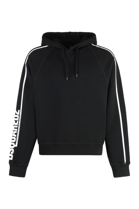 DSQUARED2 Cotton Hoodie with Raglan Sleeves