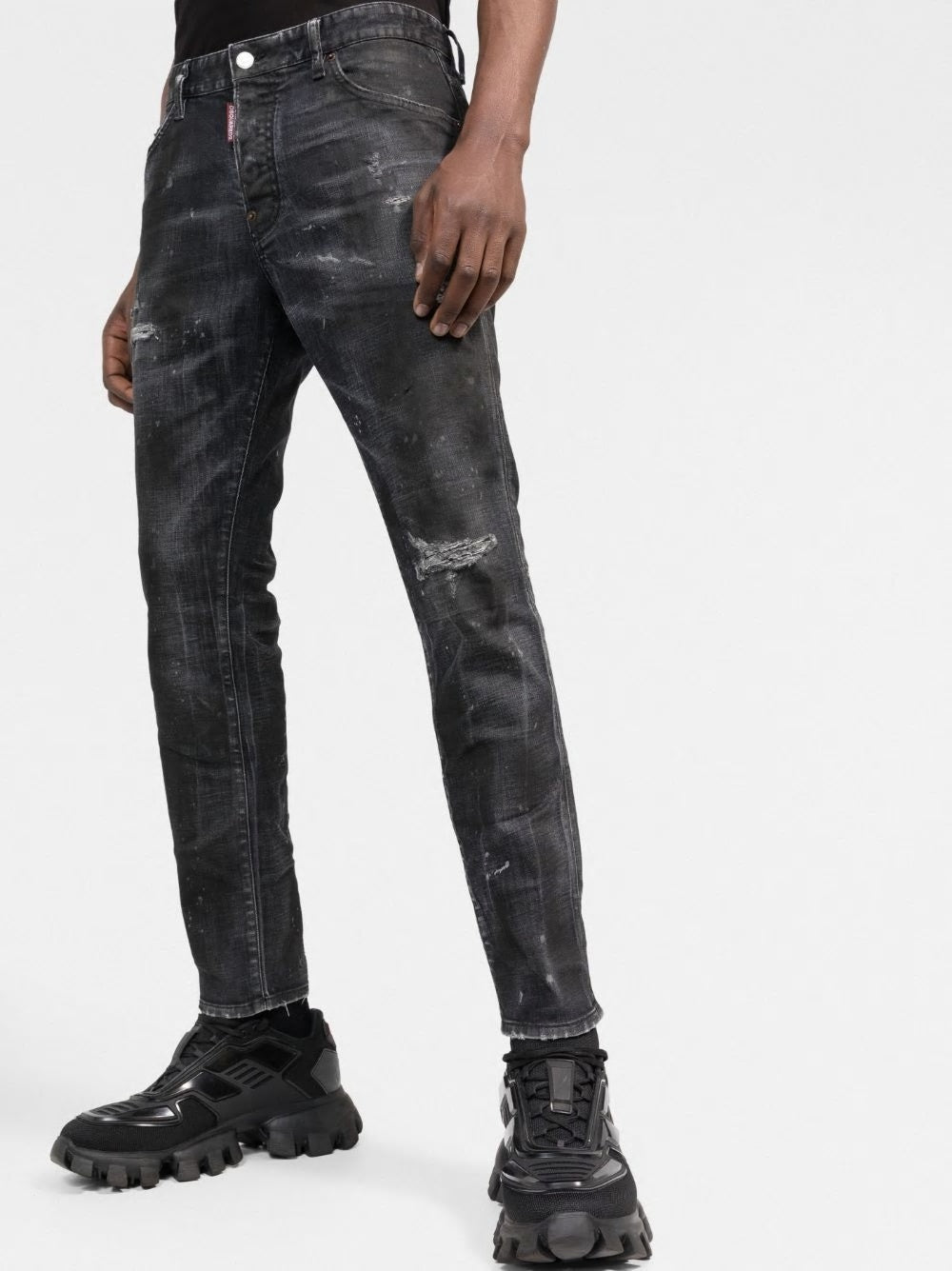 DSQUARED2 Black 5 Pocket Pants for Men - FW22 Collection