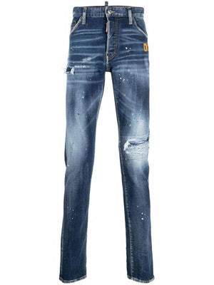 DSQUARED2 Blue Five Pocket Pants for Men - FW22 Collection