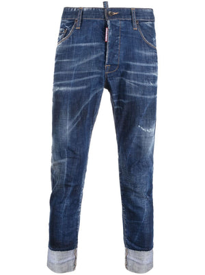 DSQUARED2 Navy Blue 5-Pocket Pants for Men [2024 FW Collection]