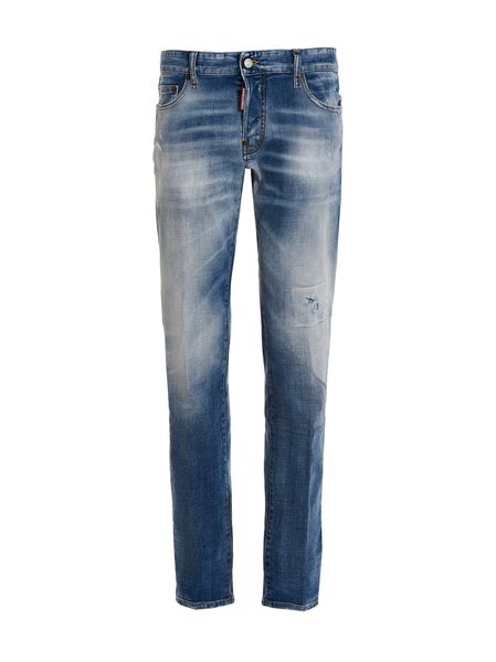 DSQUARED2 Embroidered Straight Leg Jeans in Blue for Men - Timeless Denim Essential