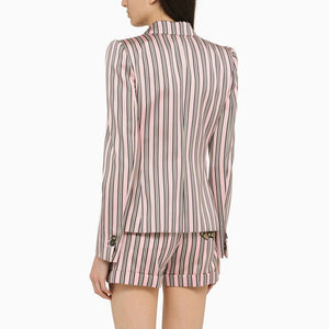 DSQUARED2 Striped Single-Breasted Jacket in Cotton Blend for Women