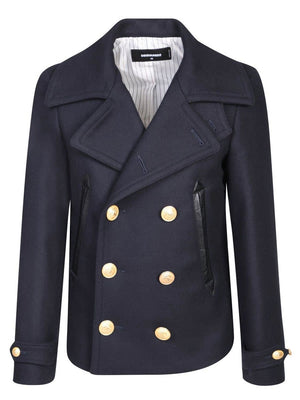 DSQUARED2 Navy Blue Men's Sports Jacket for FW23 Season