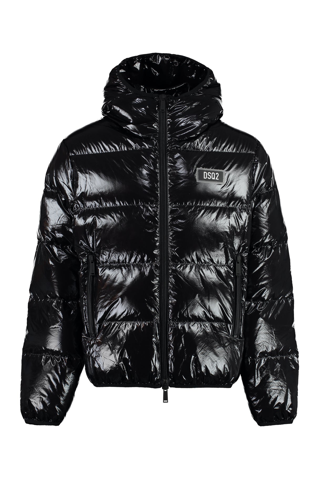 DSQUARED2 Men's Black Hooded Down Jacket for FW23