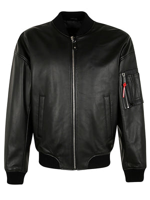 DSQUARED2 Men's Leather Bomber Jacket