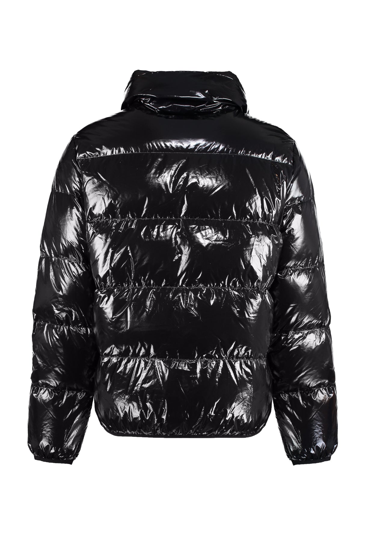 DSQUARED2 Lightweight Black Padded Nylon Jacket with High Collar - FW24