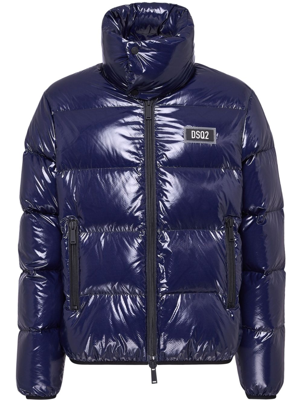 DSQUARED2 Ultra-light High Shine Navy Down Jacket