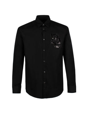 DSQUARED2 Sequinned Night College Shirt - Black