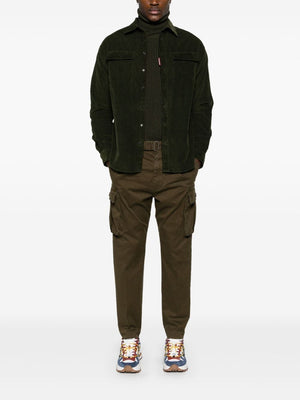 DSQUARED2 Fir Green Tailored Cotton Blend Shirt