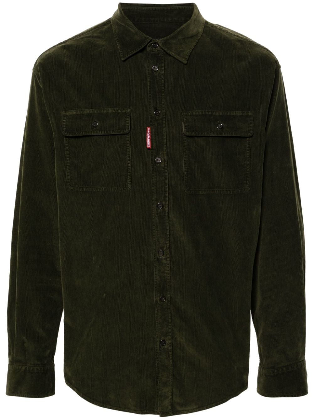 DSQUARED2 Fir Green Tailored Cotton Blend Shirt