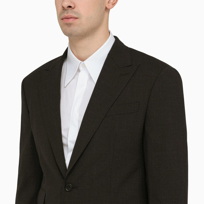 DSQUARED2 Dark Grey Single-Breasted Wool Suit for Men