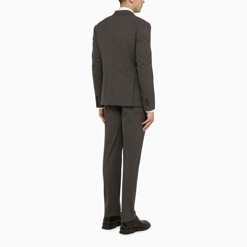 DSQUARED2  GREY SINGLE-BREASTED WOOL SUIT