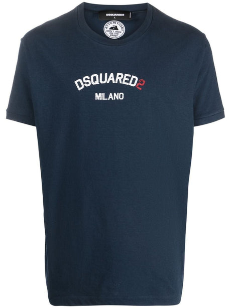 DSQUARED2 Navy Blue T-Shirt for Men in FW23 Collection