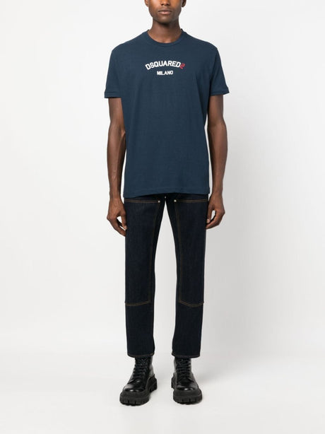 DSQUARED2 Navy Blue T-Shirt for Men in FW23 Collection