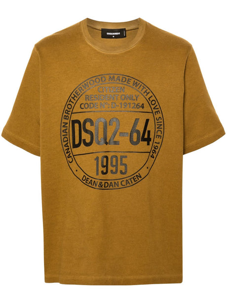 DSQUARED2 Logo-Print Cotton Blend T-Shirt for Men - FW24 Collection