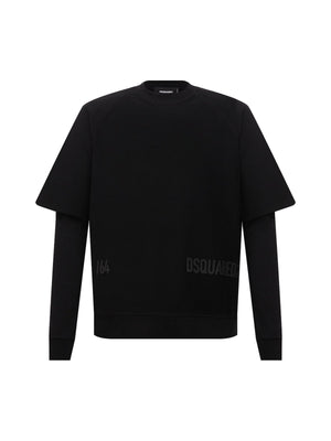 DSQUARED2 Cool Fit Double Layer Logo Sweatshirt - Men’s Long Sleeve