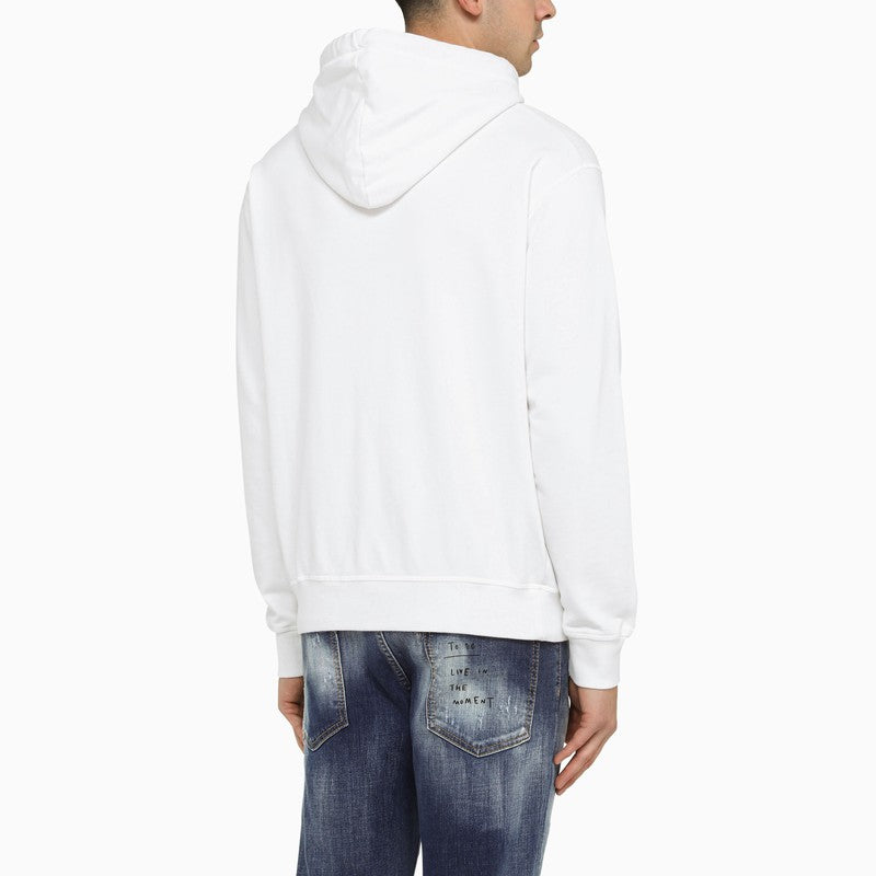 DSQUARED2 FW23 White Cotton Hoodie for Men