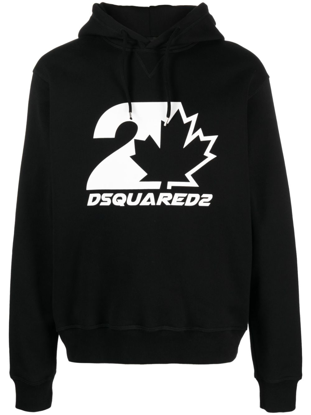 DSQUARED2 Men's Black Logo Hoodie for FW23