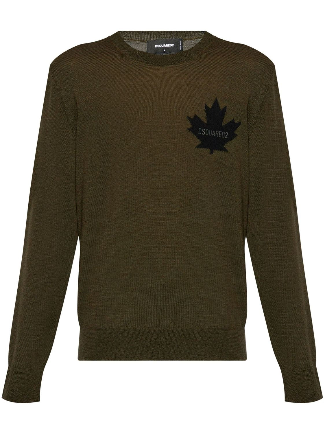 DSQUARED2 DSQUARED MAPLE LEAF-INTARSIA JUMPER