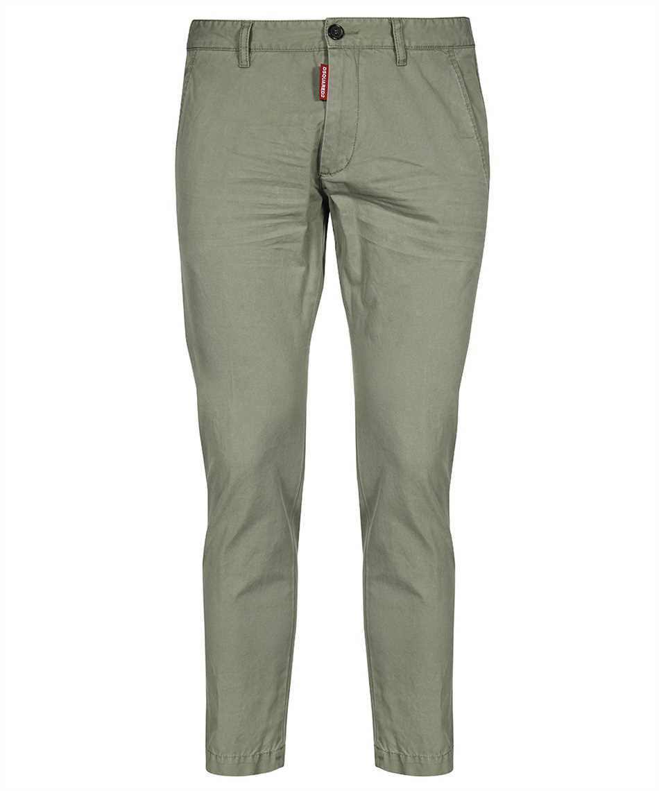 DSQUARED2 Green Cotton Chino Trousers for Men - SS23 Collection