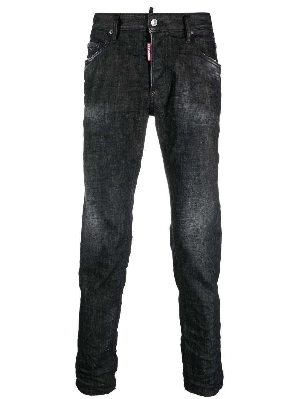 男士FW23黑色五口袋休闲裤