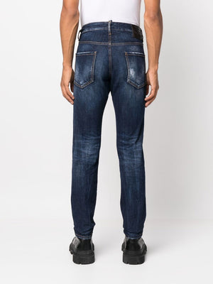 DSQUARED2 Blue Navy 5-Pocket Pants for Men - SS23 Collection