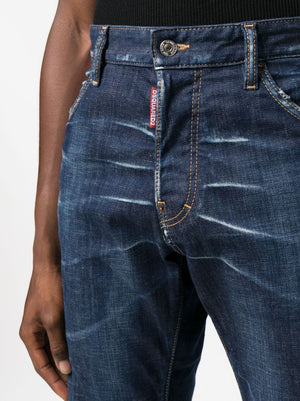 DSQUARED2 24SS Men's Blue Denim Straight Pants | Fashionable and Comfortable